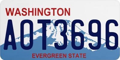 WA license plate AOT3696