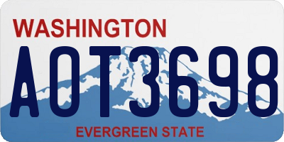 WA license plate AOT3698