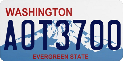 WA license plate AOT3700