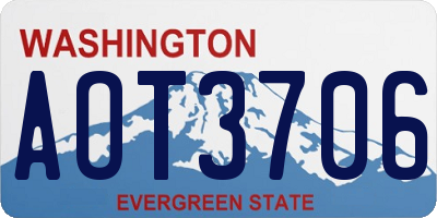 WA license plate AOT3706