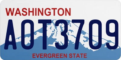 WA license plate AOT3709