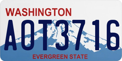 WA license plate AOT3716