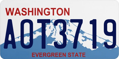 WA license plate AOT3719