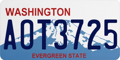 WA license plate AOT3725