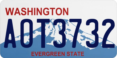 WA license plate AOT3732