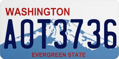 WA license plate AOT3736