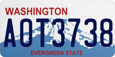 WA license plate AOT3738