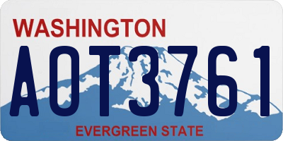 WA license plate AOT3761