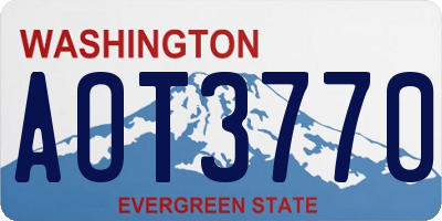 WA license plate AOT3770