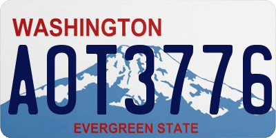WA license plate AOT3776
