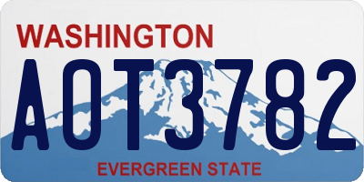 WA license plate AOT3782