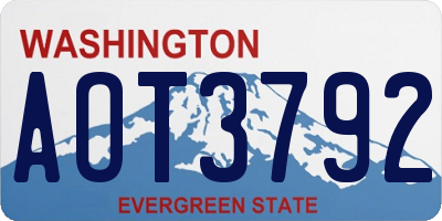 WA license plate AOT3792
