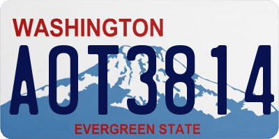 WA license plate AOT3814