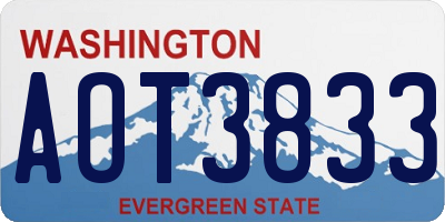 WA license plate AOT3833