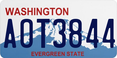 WA license plate AOT3844