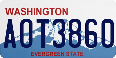 WA license plate AOT3860