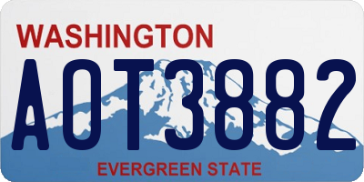 WA license plate AOT3882
