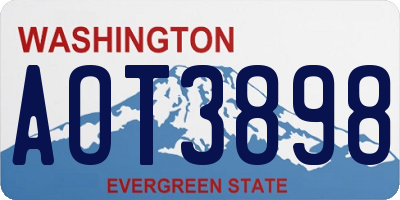 WA license plate AOT3898