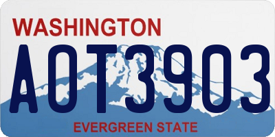 WA license plate AOT3903