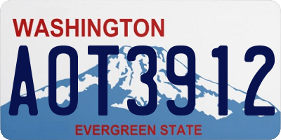 WA license plate AOT3912