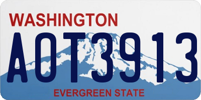 WA license plate AOT3913