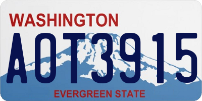 WA license plate AOT3915