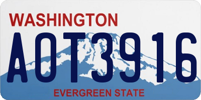 WA license plate AOT3916