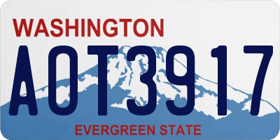 WA license plate AOT3917