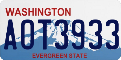 WA license plate AOT3933