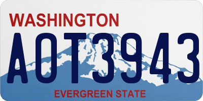WA license plate AOT3943