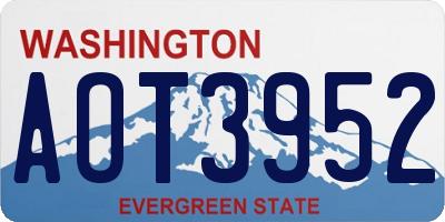 WA license plate AOT3952