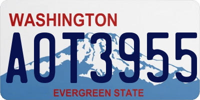 WA license plate AOT3955