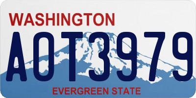 WA license plate AOT3979