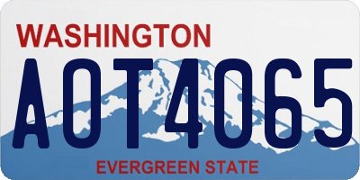 WA license plate AOT4065
