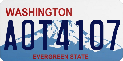 WA license plate AOT4107