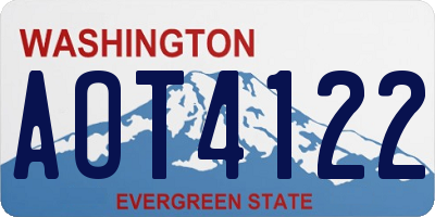 WA license plate AOT4122