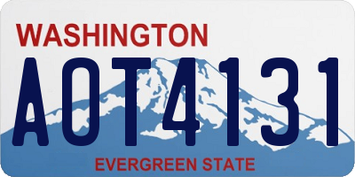 WA license plate AOT4131