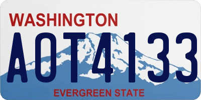 WA license plate AOT4133