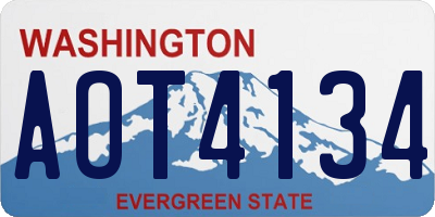 WA license plate AOT4134