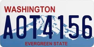 WA license plate AOT4156