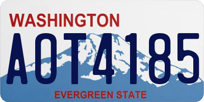 WA license plate AOT4185