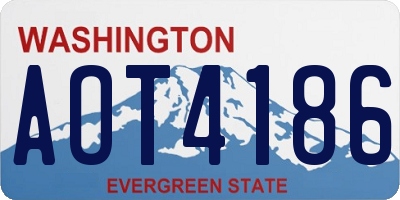 WA license plate AOT4186