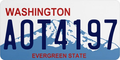 WA license plate AOT4197