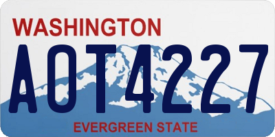 WA license plate AOT4227