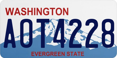 WA license plate AOT4228