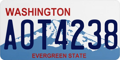 WA license plate AOT4238
