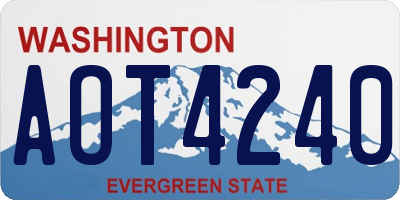 WA license plate AOT4240