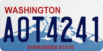 WA license plate AOT4241