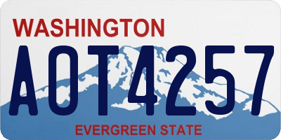 WA license plate AOT4257