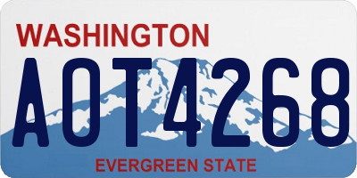 WA license plate AOT4268